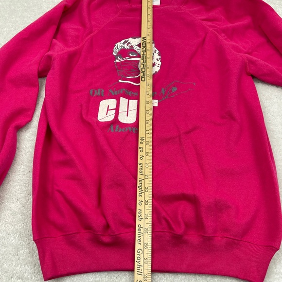 Vintage Hanes USA Pullover Sweatshirt OR Nurses Are Cut Above Pink - Picture 5 of 7